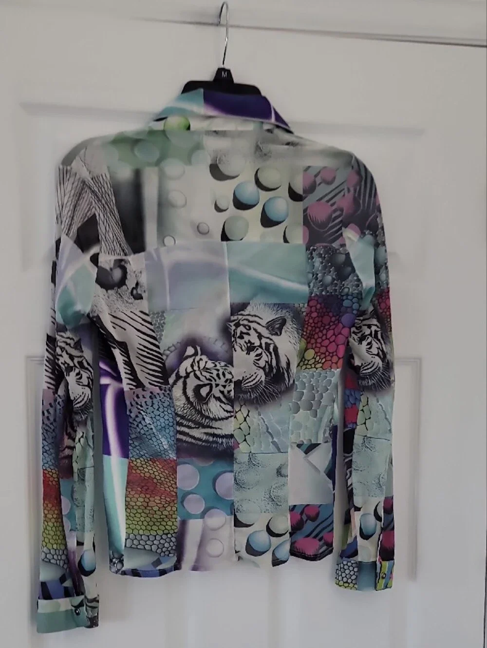 Alberto Makali Multicolor Graphic Print Jean Jacket